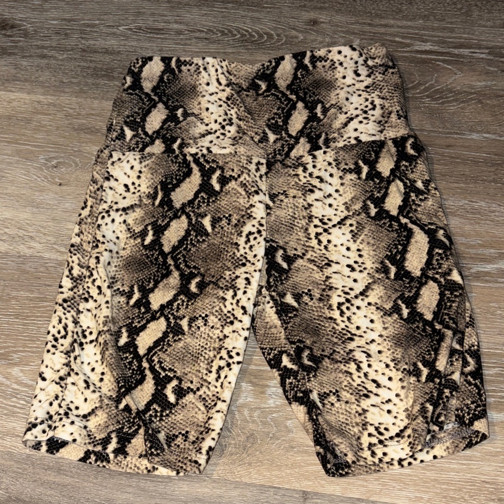 Snake Print Women's Bike Shorts